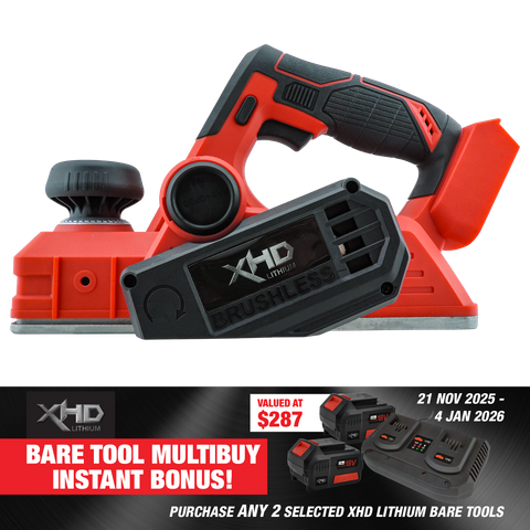 XHD Lithium Cordless Planer Brushless 18V - Bare Tool