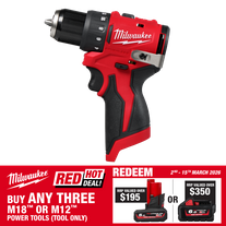 Milwaukee M12 Drill Driver Sub Compact Brushless 10mm 12V - Bare Tool