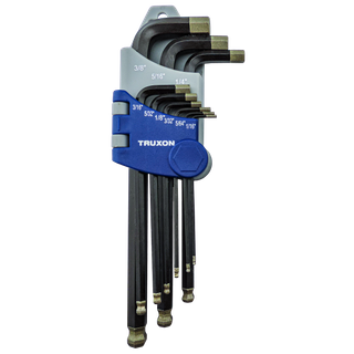 TRUXON Diamond Tipped Imperial Hex Key Set 9pc