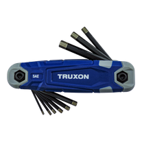 TRUXON Diamond Tipped Folding Imperial Hex Key Set 9pc