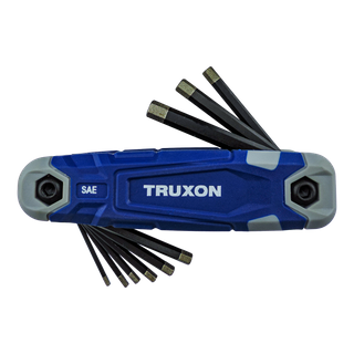 TRUXON Diamond Tipped Folding Imperial Hex Key Set 9pc