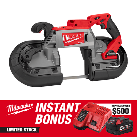 Milwaukee M18 FUEL Deep Cut Bandsaw 18V - Bare Tool with Bonus Starter Pack