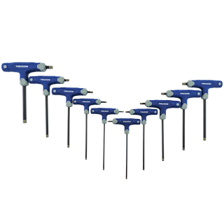 TRUXON Diamond Tipped Metric/Imperial T Handle Hex Key Set 10pc