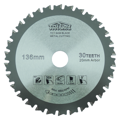 ToolShed Cold Cut Saw Blade Metal Cutting TCT 136mm x 30T