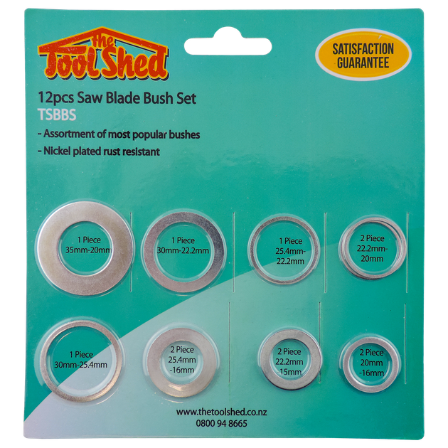 Buy ToolShed Saw Blade Bush Set 12pc online in New Zealand | The ToolShed