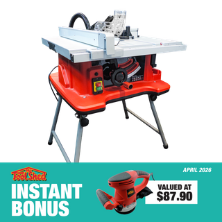 ToolShed Table Saw 255mm Folding Stand with Orbital Sander