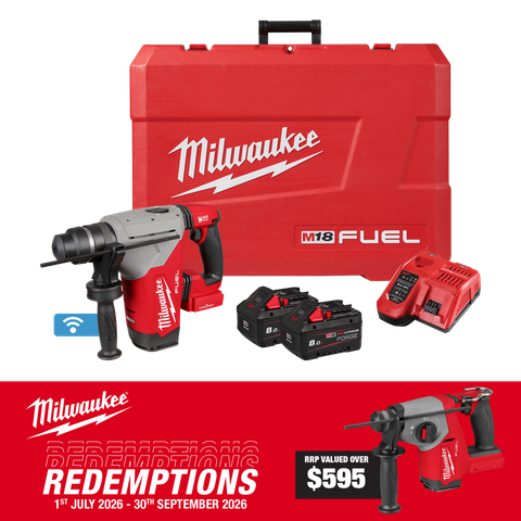 Milwaukee M18 FUEL ONE KEY Cordless Rotary Hammer Drill 28mm 18V 8Ah