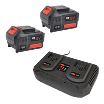 XHD Lithium Cordless Starter Kit Dual Charger 18V 2x 5Ah
