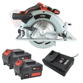 XHD Lithium Cordless Circular Saw Brushless 184mm 18V 2x 5Ah Kit