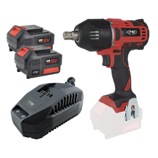 XHD Lithium Cordless Impact Wrench 1/2in 400Nm 18V 2x 5Ah Kit