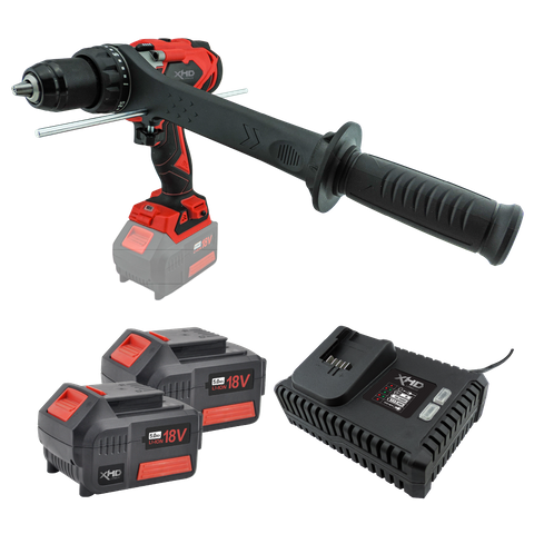 XHD Lithium Cordless Heavy Duty Hammer Drill 150Nm 18V 2x 5Ah Kit