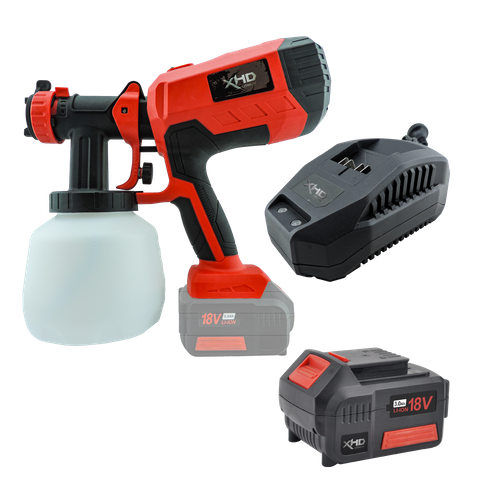 XHD Lithium Cordless Spray Gun 18V 3Ah Kit