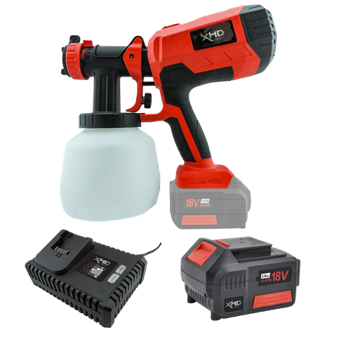 XHD Lithium Cordless Spray Gun 18V 3Ah Kit