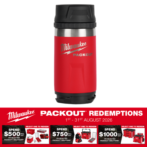 Milwaukee PACKOUT Bottle with Sip Lid Red 354ml