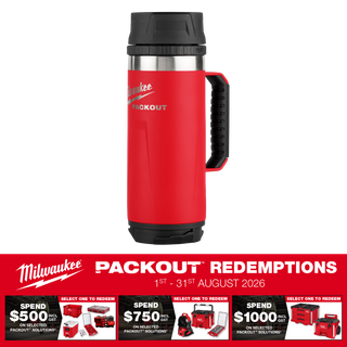 Milwaukee PACKOUT Mug with Sip Lid Red 532ml