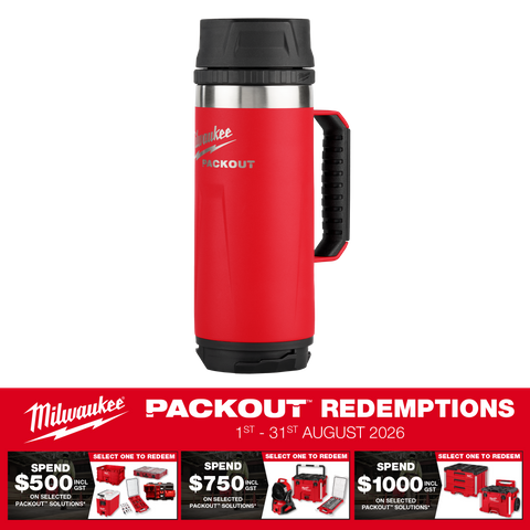 Milwaukee PACKOUT Mug with Sip Lid Red 532ml