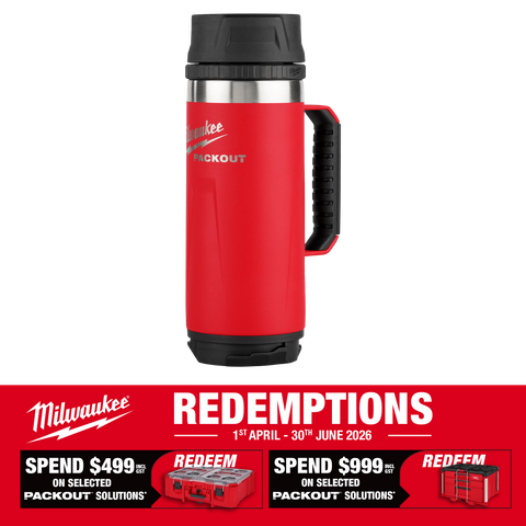 Milwaukee PACKOUT Mug with Sip Lid Red 532ml