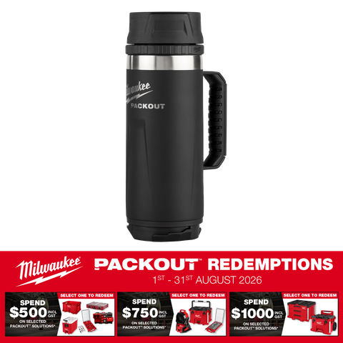 Milwaukee PACKOUT Mug with Sip Lid Black 532ml