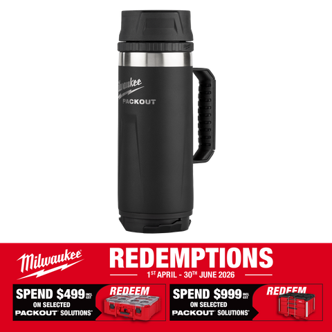 Milwaukee PACKOUT Mug with Sip Lid Black 532ml