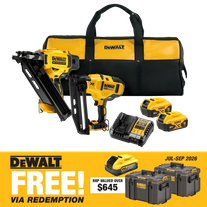 DEWALT Cordless Framing Nailer and Finishing Nailer Kit 18V 5Ah