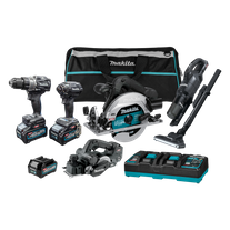 Makita XGT Cordless Combo Kit Brushless Black Series 5pc 40v