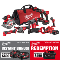 Milwaukee M18 FUEL Power Pack 8pc 8A4 18V 5Ah with Bonus M18HB62