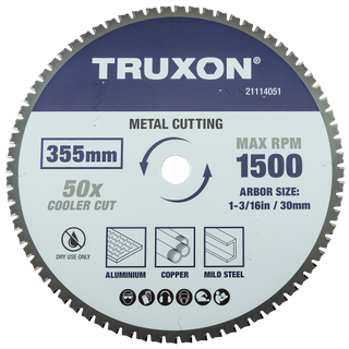 TRUXON Ceramic Carbide Metal Cold Cut Saw Blade 355mm x 72T
