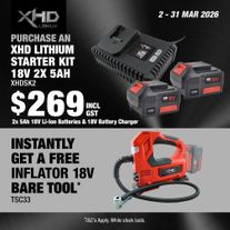XHD Lithium Starter Kit 18V 2x 5Ah with Inflator 18V