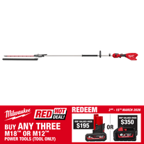 Milwaukee M18 FUEL Cordless Pole Hedge Trimmer Articulating 2.7m 18V - Bare Tool