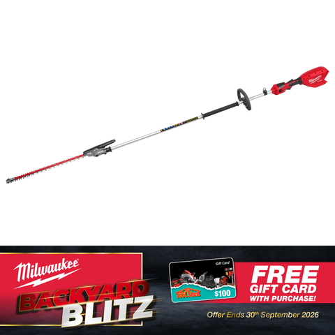 Milwaukee M18 FUEL Cordless Pole Hedge Trimmer Articulating 2.7m 18V - Bare Tool