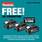 Makita XGT Cordless Brushless Vacuum Sweeper 40V 4Ah