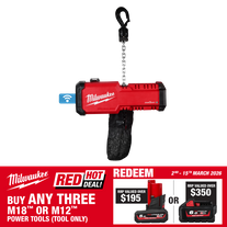 Milwaukee M18 Chain Hoist 1 Tonne with ONE-KEY 18V - Bare Tool