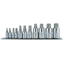 ToolShed Spline Driver Socket Set 1/4in, 3/8in and 1/2in Dr 11pc