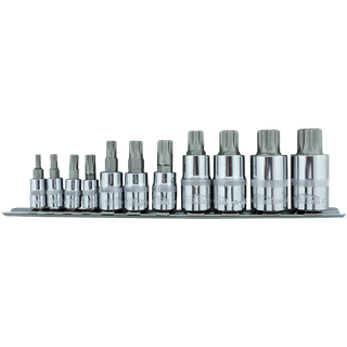 ToolShed Spline Driver Socket Set 1/4in, 3/8in and 1/2in Dr 11pc