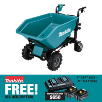 Makita LXT Wheelbarrow with Hydraulic Dump Bucket 36V (2X18V) - Bare Tool