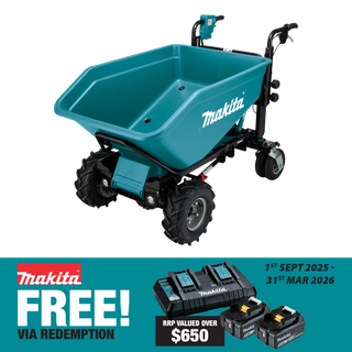 Makita LXT Wheelbarrow with Hydraulic Dump Bucket 36V (2X18V) - Bare Tool