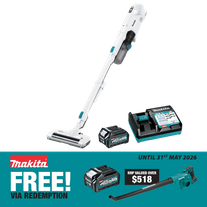 Makita XGT Cordless Vacuum Cyclonic Stick Powered Head 400ml Brushless 40v 2.5Ah
