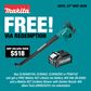 Makita XGT Cordless Vacuum Cyclonic Stick Powered Head 400ml Brushless 40v 2.5Ah