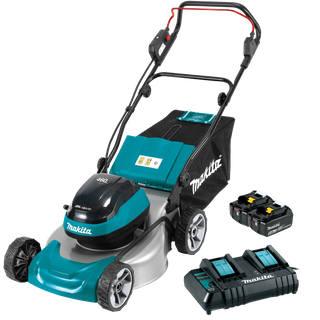 Makita LXT Cordless Lawn Mower Brushless 460mm 36v (2x18V) 5Ah