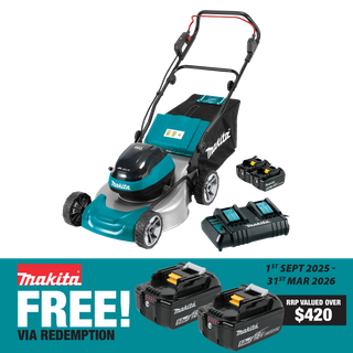 Makita LXT Cordless Lawn Mower Brushless 460mm 36v (2x18V) 5Ah