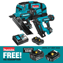 Makita LXT Cordless Framing & Finishing Nailer Kit 18V 5Ah