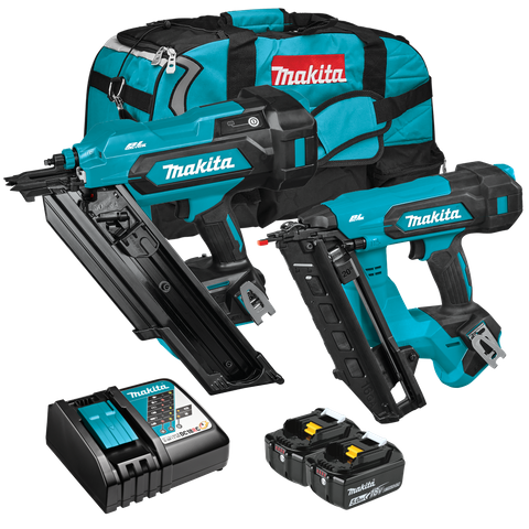 Makita LXT Cordless Framing & Finishing Nailer Kit 18V 5Ah