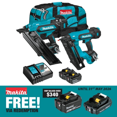 Makita LXT Cordless Framing & Finishing Nailer Kit 18V 5Ah