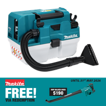 Makita XGT Vacuum Cleaner Wet & Dry 7.5L Brushless 40V - Bare Tool