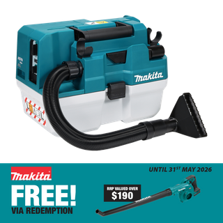 Makita XGT Vacuum Cleaner Wet & Dry 7.5L Brushless 40V - Bare Tool