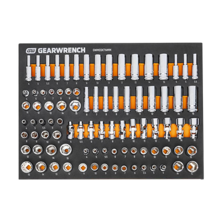 GEARWRENCH Socket Set 1/4in Metric 89pc  In EVA Tray