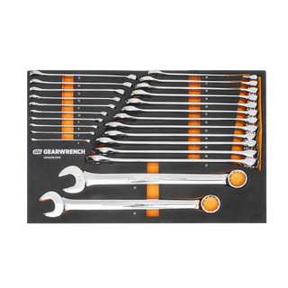 GEARWRENCH Long Pattern Spanner Set 12pt Metric 24pc in EVA Tray
