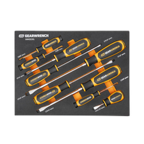 GEARWRENCH Dual Material  Slotted Screwdriver Set 9pc in EVA Tray