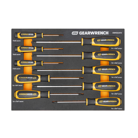 GEARWRENCH Dual Material  Torx Screwdriver Set 10pc in EVA Tray