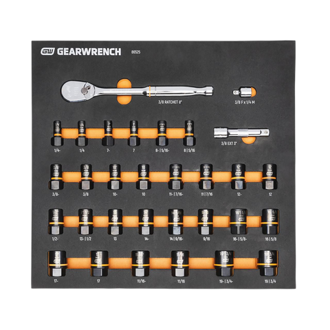 GEARWRENCH Bolt Biter Socket Set 3/8in 31pc In EVA Tray